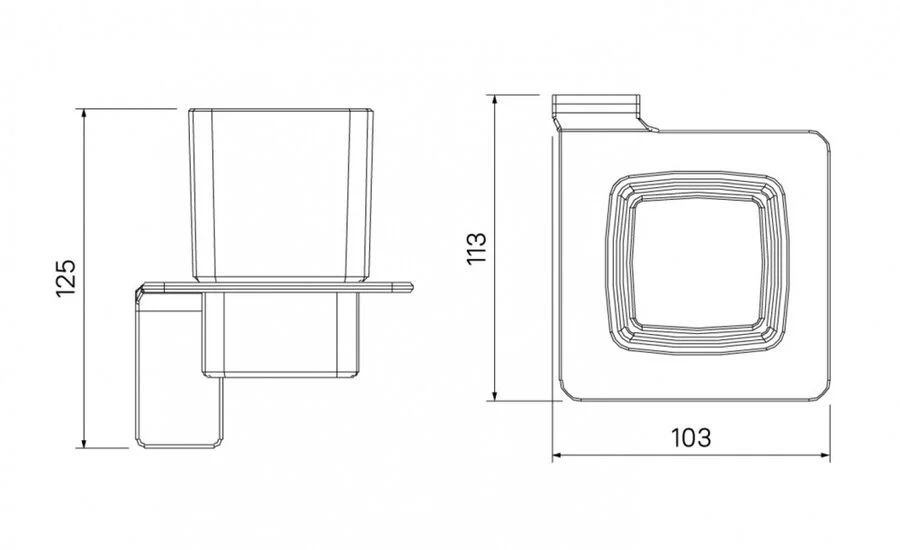 Стакан для ванной IDDIS Slide одинарный, современные, hi-tech - фото 2
