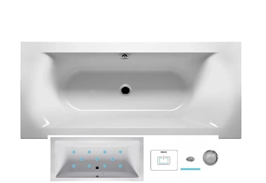 Ванна гидромассажная Riho Linares 170 x 75 см, AIR - фото 1