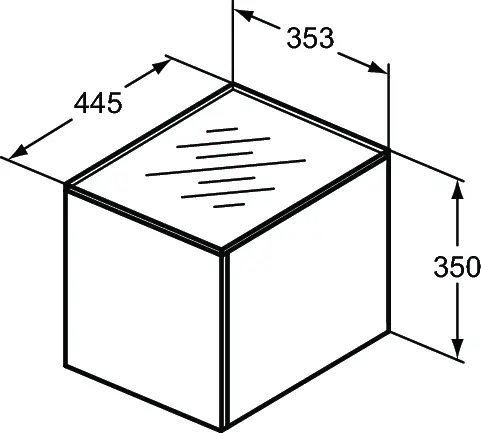 Тумба подвесная Ideal Standard Tonic II R4307 35 см с 1 дверцей - фото 3