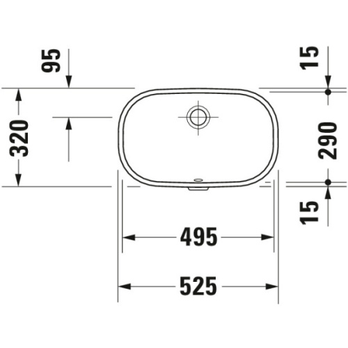 Раковина Duravit D-Code 53 см встраиваемая - фото 4