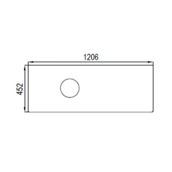 Столешница Акватон Брук 120 см (80+40) для одной раковины, по запросу - фото 2