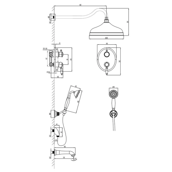 Душевой комплект Lemark Villa LM4822 - фото 4