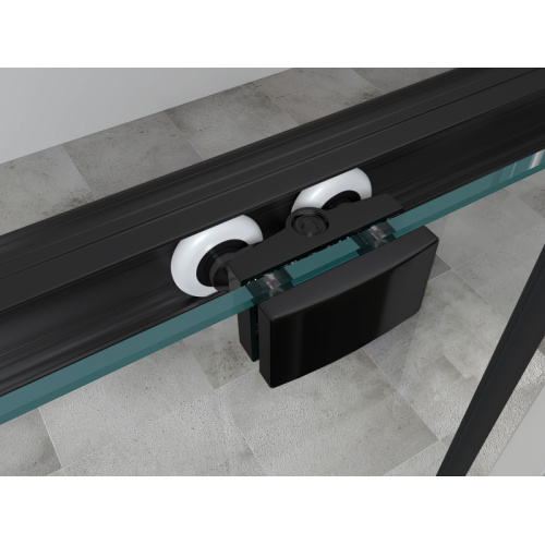 Душевой уголок Abber Schwarzer Diamant 130x80 см профиль черный, стеклянные, угловые, без поддона - фото 5