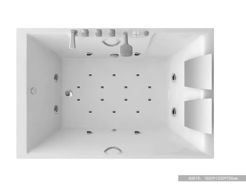 Ванна акриловая гидромассажная SSWW AU818R, 180 x 120 см, с подсветкой, белая - фото 3