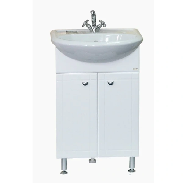 Тумба под раковину напольная Misty Уют 45 см белая - фото 1