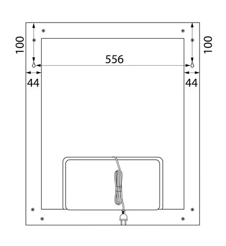 Зеркало с подсветкой IDDIS Slide 60 см прямоугольное, современные, hi-tech - фото 3