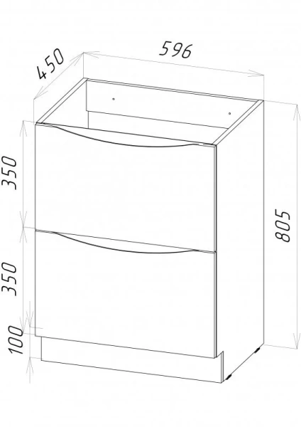 Тумба под раковину напольная BelBagno Marino 60 см с двумя выкатными ящиками, bianco lucido - фото 2