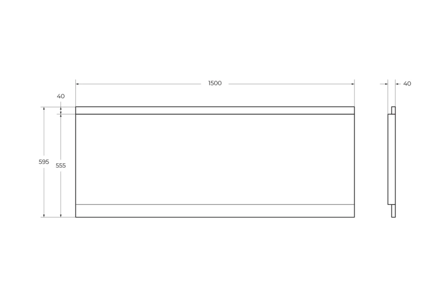 Передняя панель Cezares 150 см белая, в наличии - фото 2