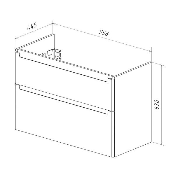 Тумба под раковину подвесная Lemark Buno 100 см белый глянец, в наличии - фото 2