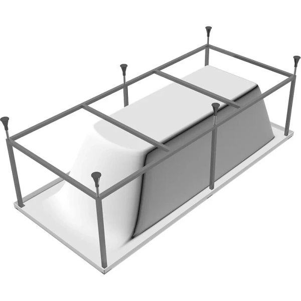 Ванна акриловая Vayer Boomerang Гл000010856 180 х 80 см, белая, прямоугольные - фото 5