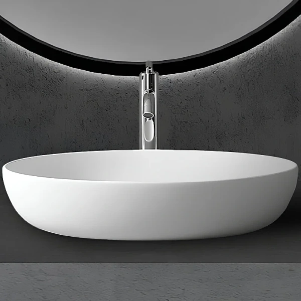 Раковина Abber Stein 60 см белая матовая - фото 1