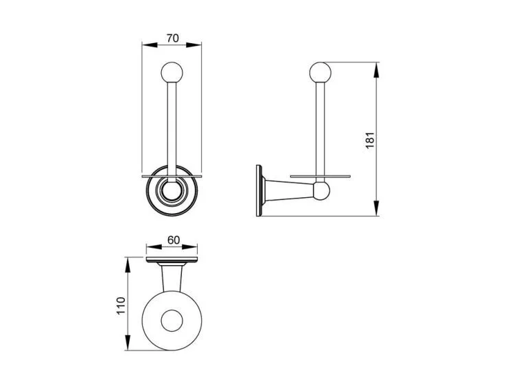 Бумагодержатель Timo Nelson антик 160044/02, классические, ретро - фото 2