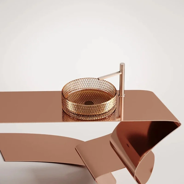 Раковина Ceramica Nova Cristal 36 см бежевая, стеклянные - фото 6