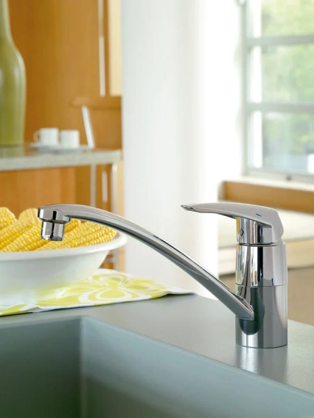 Смеситель для кухни,хром,Grohe Eurodisc 33770001, современные, hi-tech - фото 3