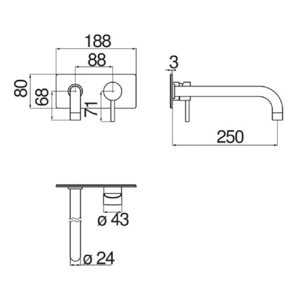 Смеситель для раковины Nobili Live LV00198/2 однорычажный - фото 3