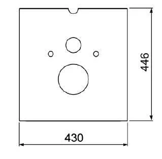 Нижняя стеклянная панель для установки унитаза с крышкой биде, цвет белый, Tece TECElux 9650102, для унитаза - фото 2