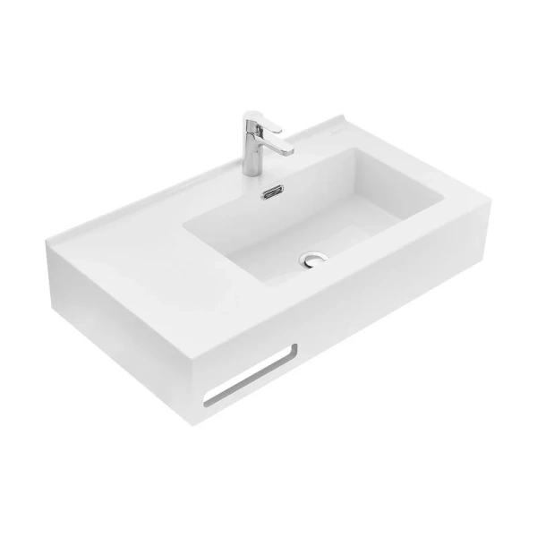 Раковина Акватон Квадро Про 80 см правая, прямоугольной формы - фото 5