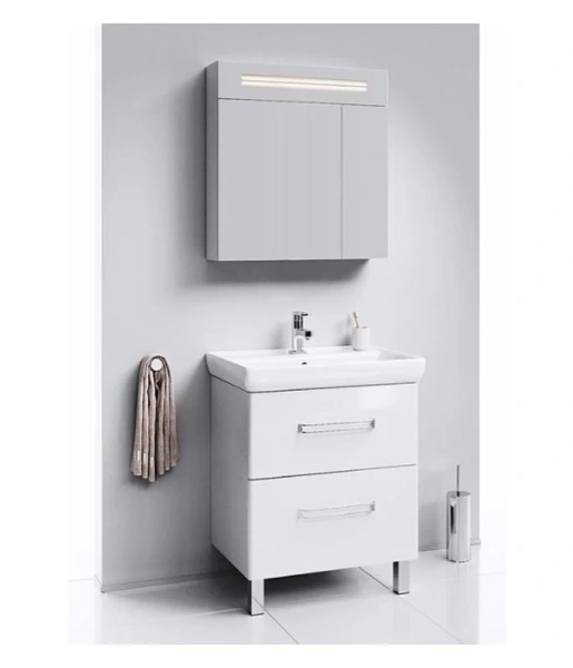 Тумба с раковиной напольная Aqwella Нео Neo.01.07 70 см с двумя ящиками - фото 2