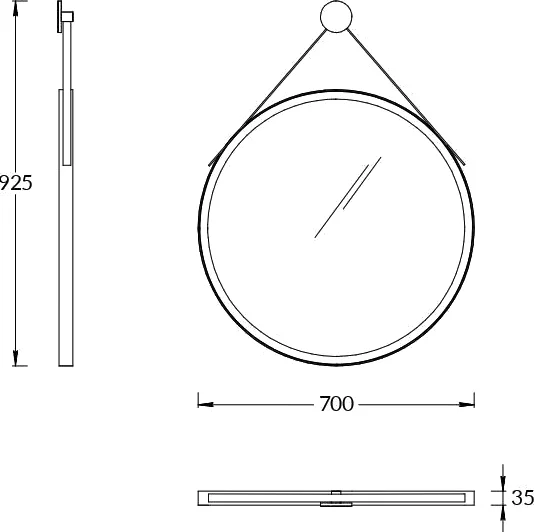 Зеркало с подсветкой Kerama Marazzi Cono 70 см белое матовое - фото 4