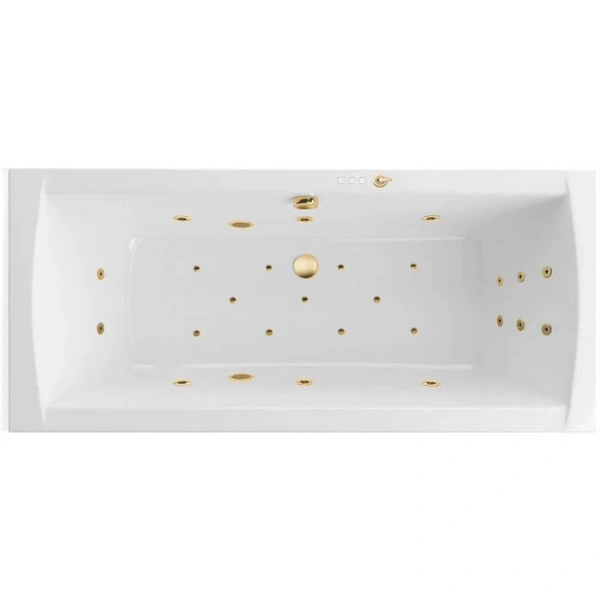 Ванна гидромассажная Excellent Aquaria Lux Ultra 180 x 80 см, белый/золото, WAEX.AQU18.ULTRA.GL - фото 1