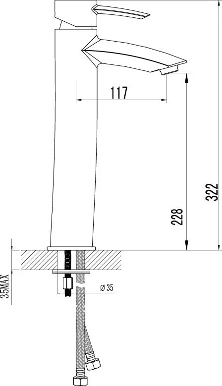 Смеситель для раковины высокий Lemark Atlantiss LM3209C - фото 2