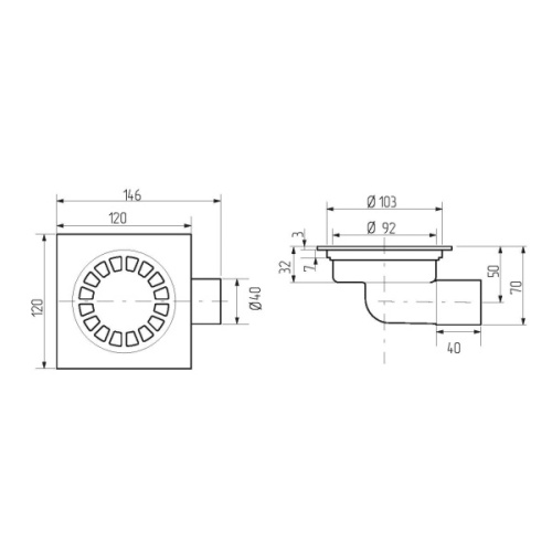 Душевой трап Migliore Ricambi 12 см бронза - фото 3