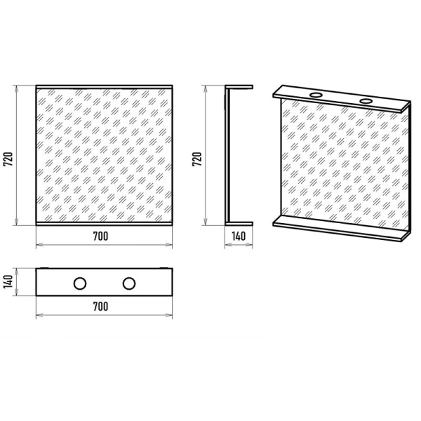 Зеркало с подсветкой Misty Енисей 70 см белое, в наличии - фото 2