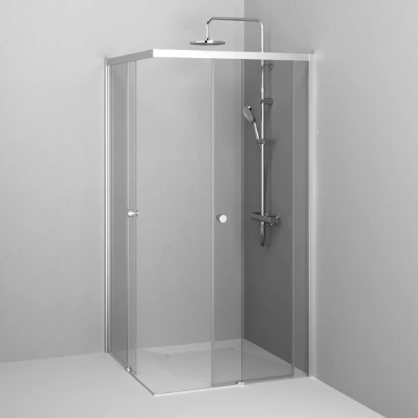 Душевой уголок Am.Pm X-Joy 100x100 см профиль хром матовый, раздвижные - фото 7