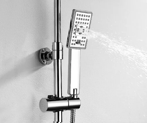 Душевая стойка WasserKRAFT хром, настенные - фото 7