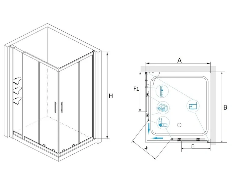 Душевой уголок RGW Hotel RGW HO-43 120х90 - фото 2