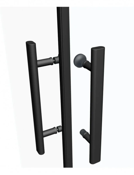 Душевая кабина Timo Ilma 90х90 см черная, с раздвижными дверьми - фото 6