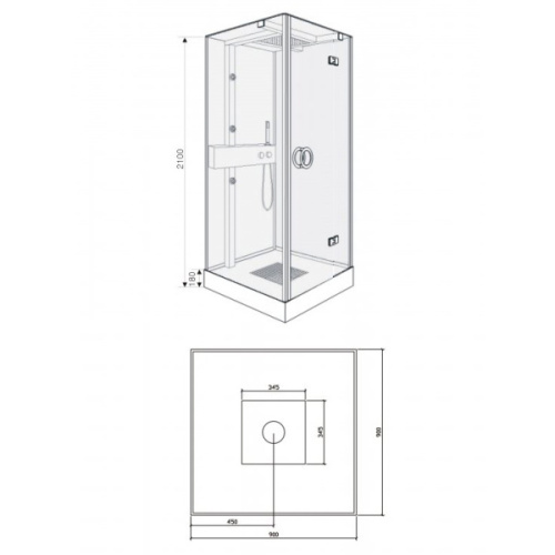 Душевая кабина Wasserfalle W-9701 100х100 - фото 3