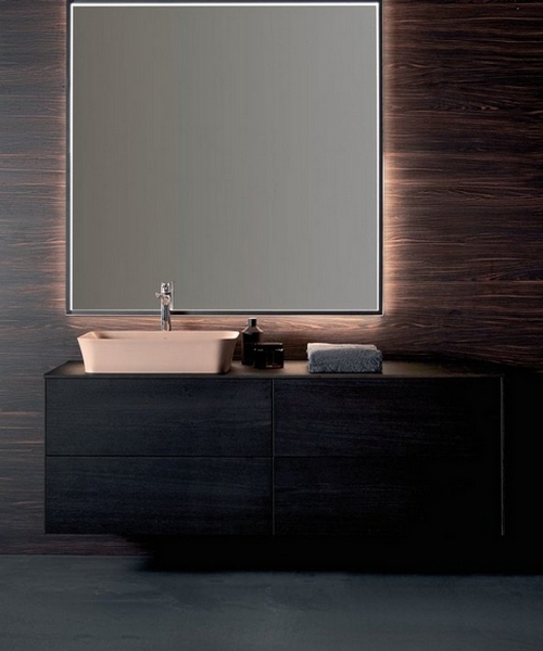 Зеркало с подсветкой Ideal Standard Conca 120 см в черной раме, в раме - фото 4