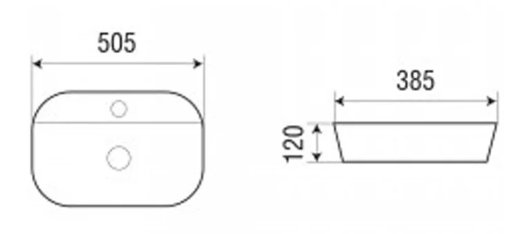 Раковина Azario 50.5 см накладная - фото 2