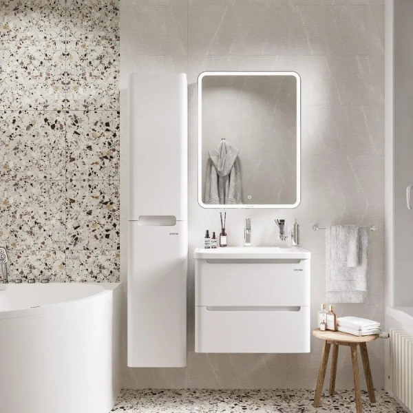 Тумба с раковиной подвесная Grossman Адель 60 см с двумя выдвижными ящиками, подвесная, пристенная - фото 4