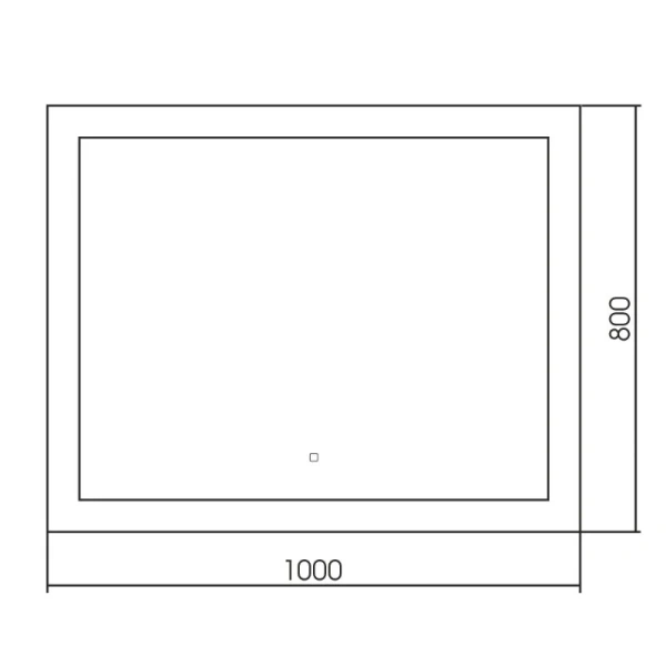 Зеркало с подсветкой Abber See 100 см сенсорный выключатель - фото 2