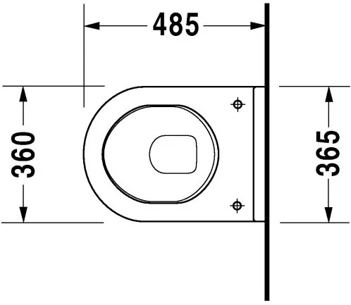 Унитаз подвесной, Compact 485х360 мм Duravit Starck 3 2202090000, подвесные - фото 2