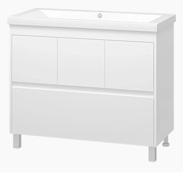 Тумба с раковиной напольная Misty Алиса 100 см МДФ, напольная, пристенная - фото 4