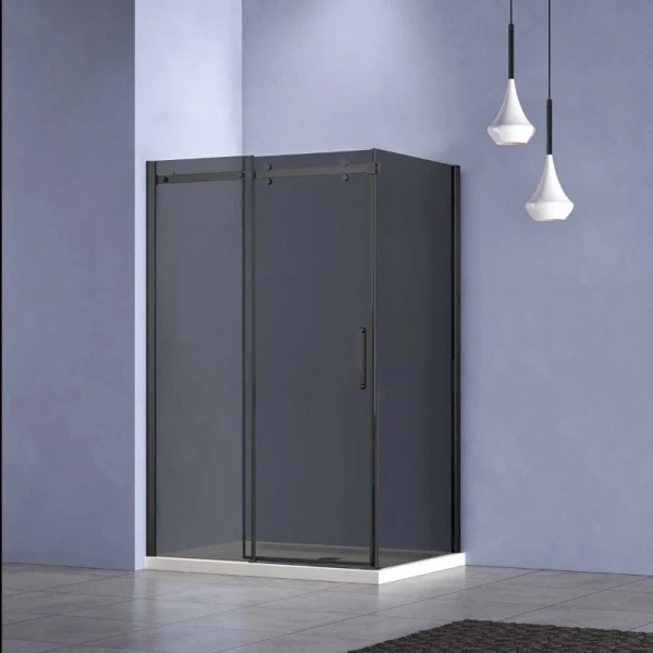 Душевой уголок Vincea Como-N 120х80 см профиль черный стекло тонированное - фото 1