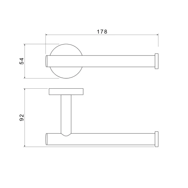 Бумагодержатель Акватек Оберон черный матовый - фото 2