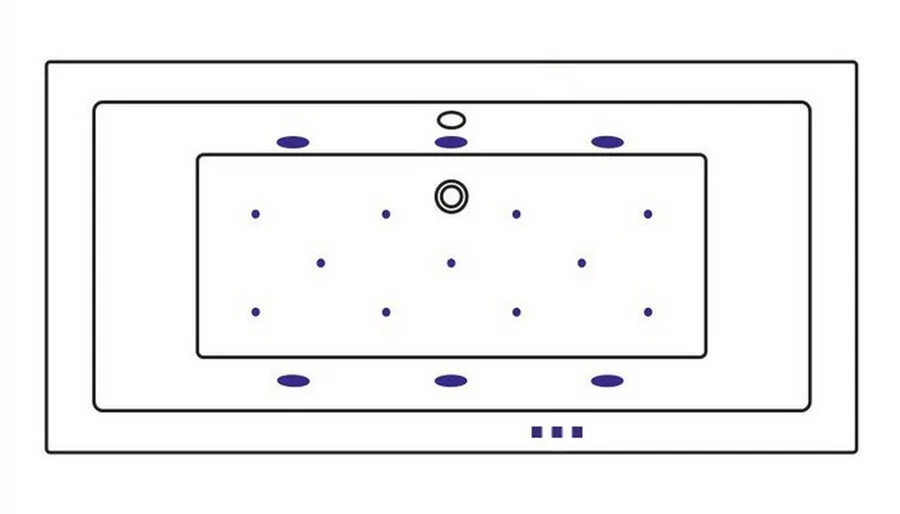 Ванна гидромассажная Whitecross Savia Duo Relax, 170 х 80 см, увеличенная толщина акрила, усиленная армировка, белый/золото, 0103.170080.100.RELAX.GL - фото 2