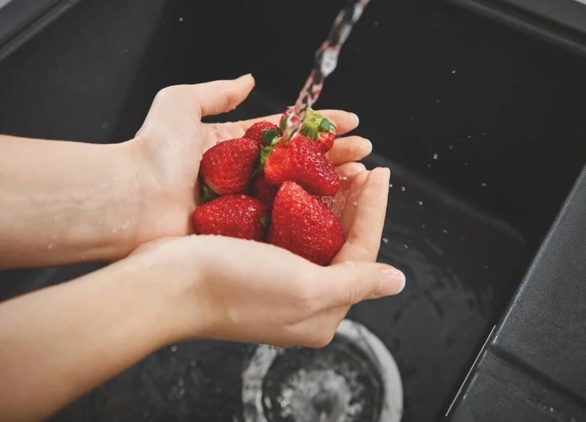 Мойка для кухни Grohe K400 78 см черный гранит - фото 4