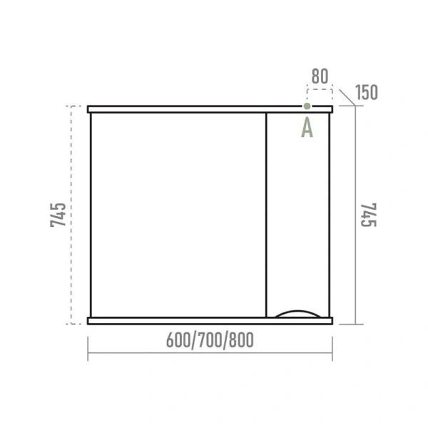 Зеркальный шкаф Misty Атлантик 80 см левый, белые - фото 6
