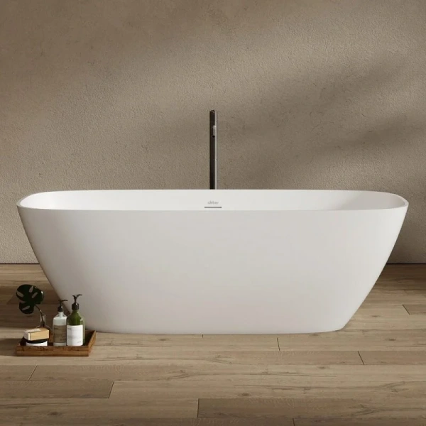 Ванна из искусственного камня Abber Stein 165x70 см белая матовая - фото 1