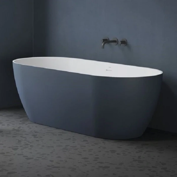 Ванна акриловая Ravak Freedom O TEC CD21400000, 170 x 77 см, отдельностоящая, синяя, слив-перелив белый - фото 4