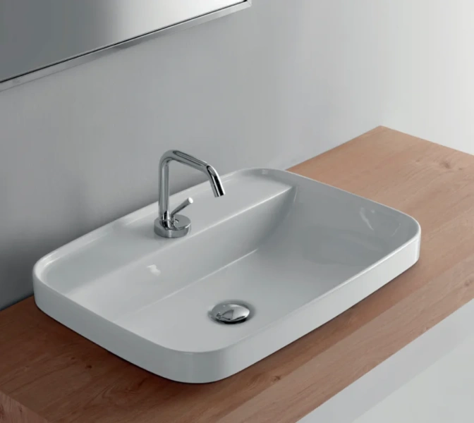 Раковина Kerasan Tribeca 60 см белая, современные, hi-tech - фото 2