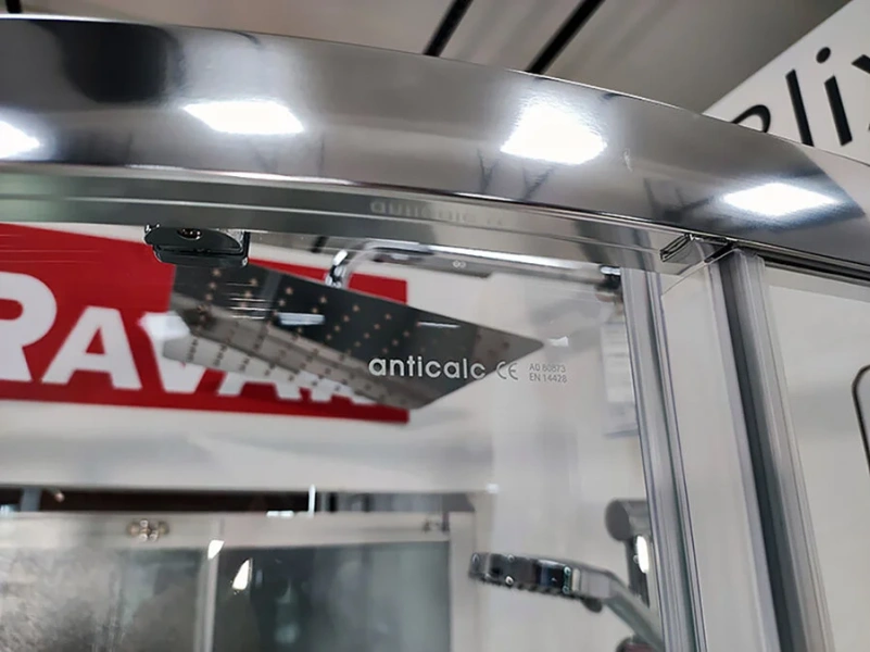 Душевой уголок Ravak Blix Slim BLSCP4 90х90 см полукруглый профиль хром, со средним поддоном - фото 9