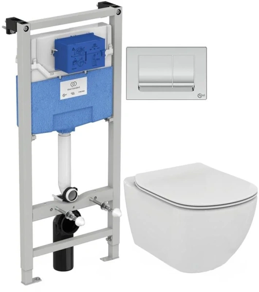 Унитаз с инсталляцией Ideal Standard Prosys Tesi с механической панелью смыва - фото 1