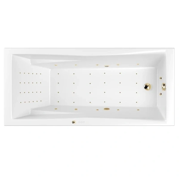 Ванна гидромассажная Whitecross Palace 0104.180080.100.NANO.GL, 180 x 80 см, форсунки золото - фото 1
