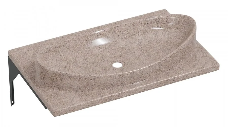 Раковина СанТа Вега 70 см речной песок, из камня - фото 7